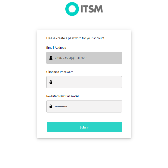 Step screen for HaloITSM account creation